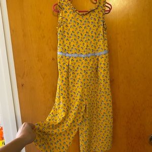 Yellow and blue floral printed jumper!